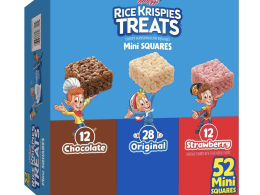 Rice Krispies Treats Mini Crispy Marshmallow Squares, Kids Snacks, Lunch Snacks, Variety Pack, 20.1oz Box (52 Bars)
